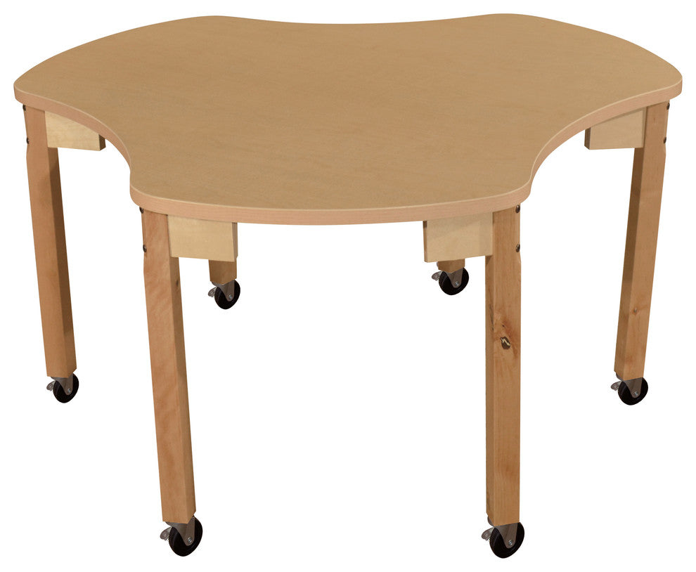 Mobile Synergy Union 44"x48" Laminate Group Table, Hardwood Legs, 18"