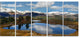 Lake with Pine Trees Reflecting Sky, Landscape Canvas Print, 60"x28", 5 Panels