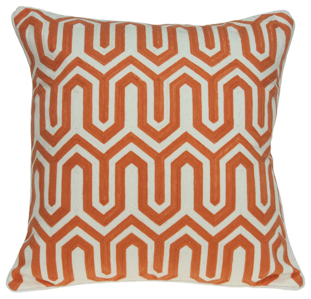 Machu Transitional Multicolored Pillow Cover With Poly Insert