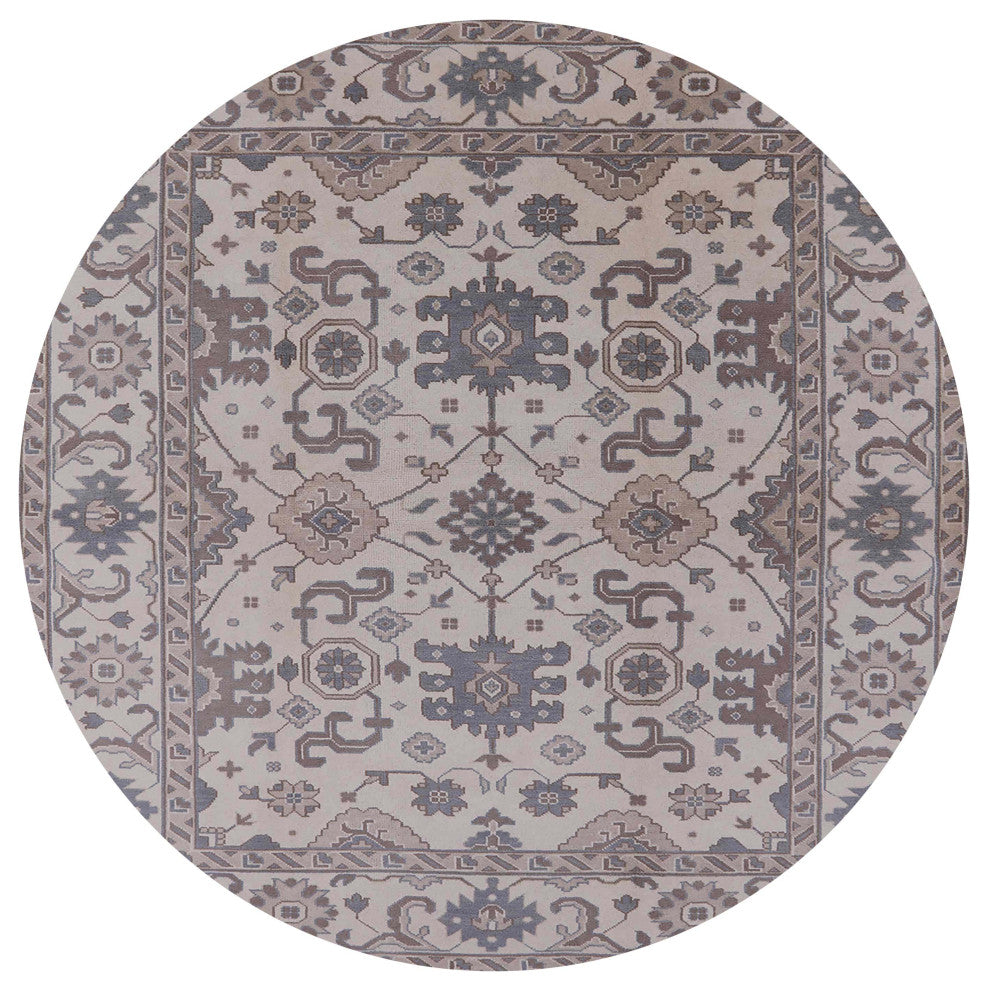 Ahgly Company Indoor Round Mid-Century Modern Area Rugs, 6' Round