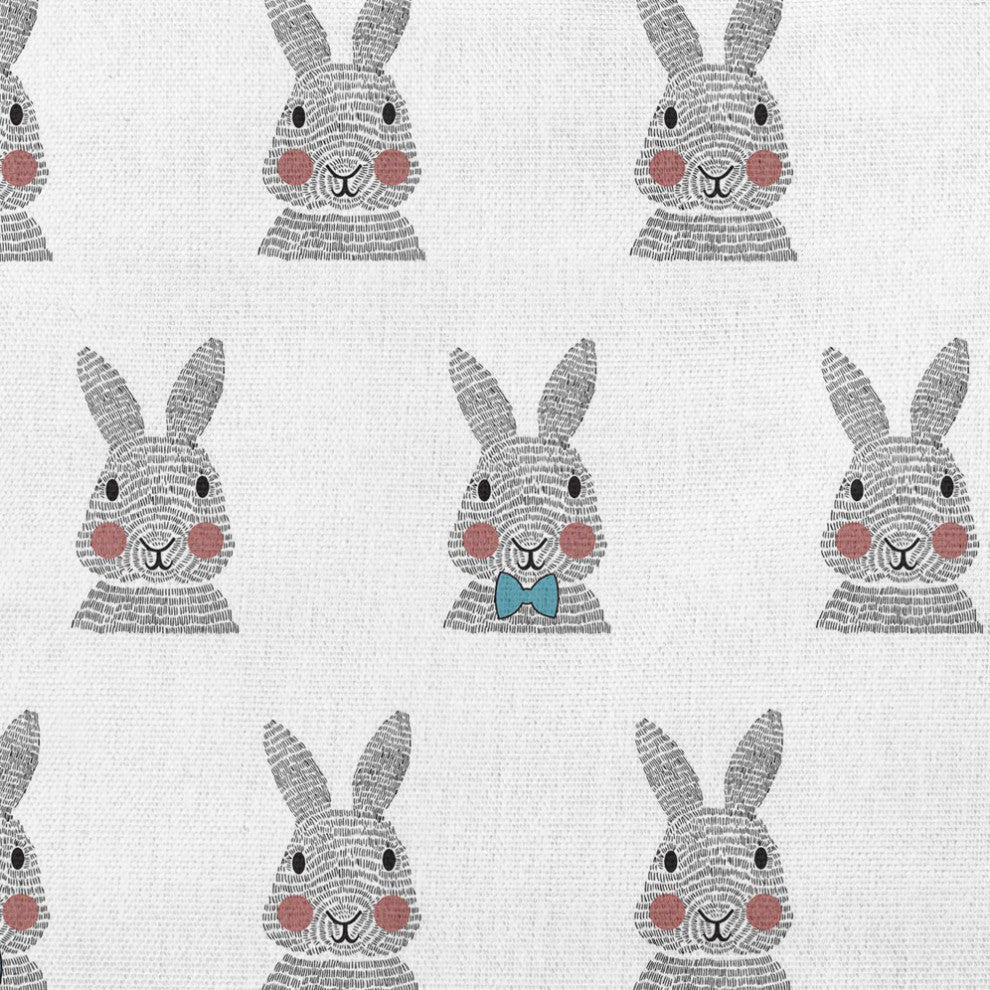 Bunny Fluffle Easter Decorative Throw Pillow, Explorer Blue, 16x16"