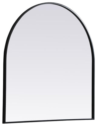Elegant Decor Metal Frame Arch Mirror 36X36" in Black