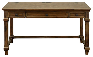 Traditional Wood Writing Desk Office Desk Storage Table Brown