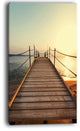 "Strong Wooden Boardwalk Into Sea" Large Sea Bridge Canvas Print, 16"x32"