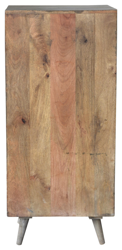 Halle 5-Drawer Hand-Carved Tall Chest