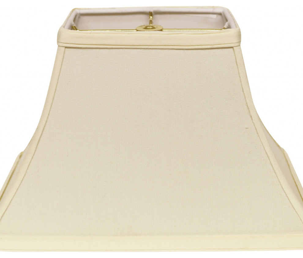 14" Ivory Rectangle Bell No Slub Lampshade