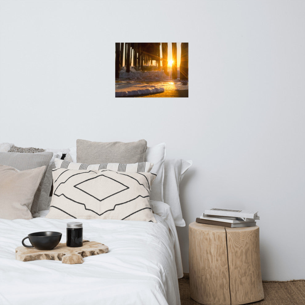 Sea Foam In The Sunlight Landscape Photo Unframed Wall Art Print, 18" X 24"