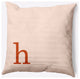 18" x 18" Modern Monogram Indoor/Outdoor Polyester Throw Pillow, Sienna