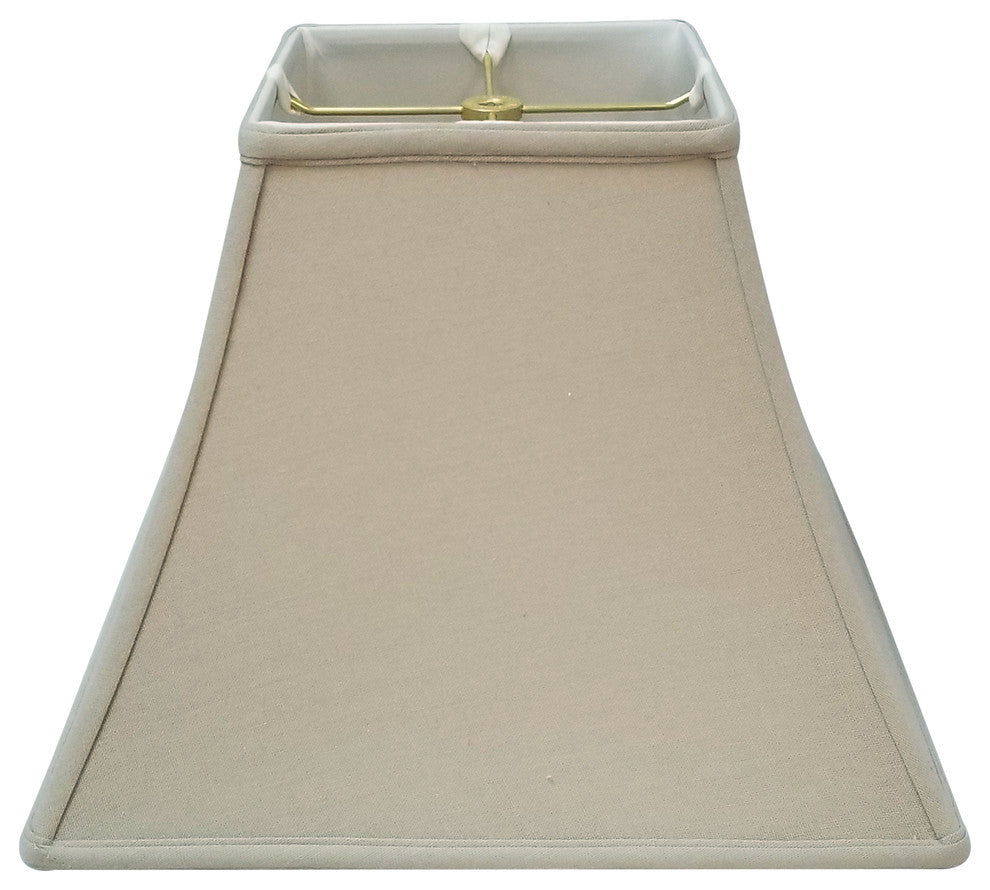 Royal Designs Square Bell Basic Lamp Shade, Linen Beige, 16x16x12.5