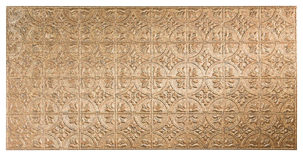 Fasade 48 In. X 96 In. Traditional Style #2 Wall Panel, Cracked Copper