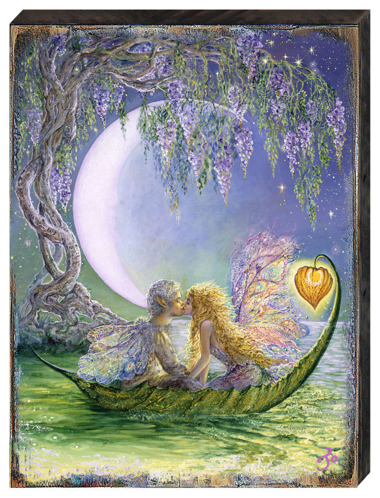 Wisteria Moon Wall and Table Top Wooden Decor, 48x36