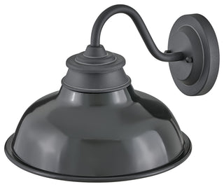 Hinkley Wallace Small Gooseneck Barn Light, Museum Black