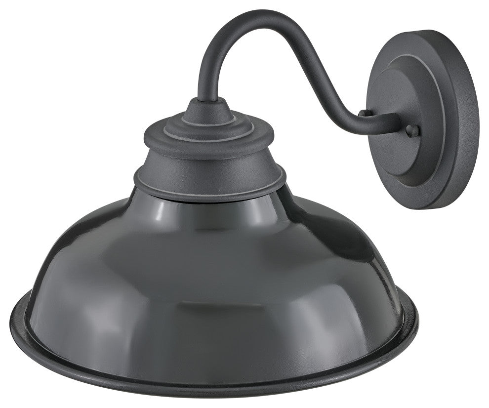 Hinkley Wallace Small Gooseneck Barn Light, Museum Black