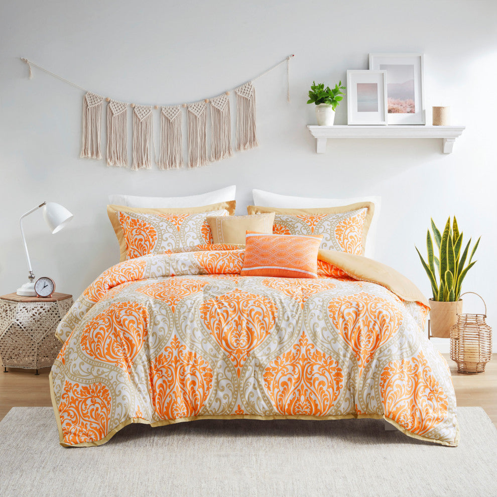 Intelligent Design Peach Skin Printed Comforter Set, Twin/Twin Xl