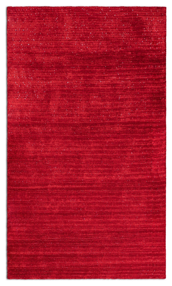 8" x 10" Red Modern Shimmery Area Rug