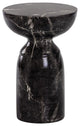 Goya End Table, Marble Look, Black