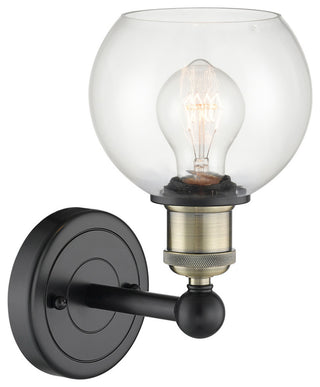 Edison Athens 1-Light 6" Sconce, Black Antique Brass, Clear