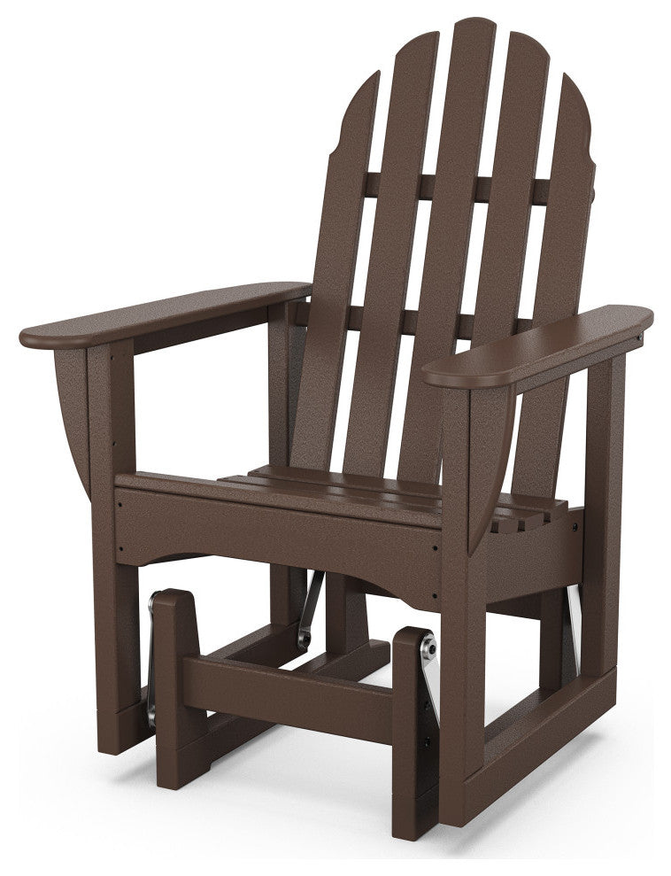 Polywood Classic Adirondack Glider Chair, Mahogany