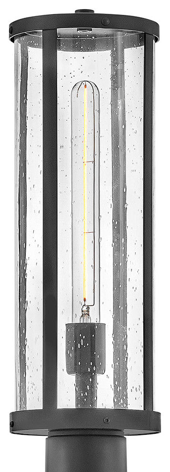 Lark Alfie Medium Post Mount Lantern, Black
