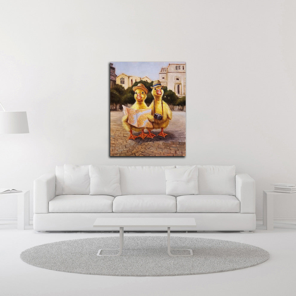 Tourists by Lucia Heffernan, Print on Canvas, 24"x30"