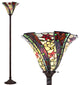 Williams Tiffany-Style 71" Torchiere Floor Lamp, Bronze