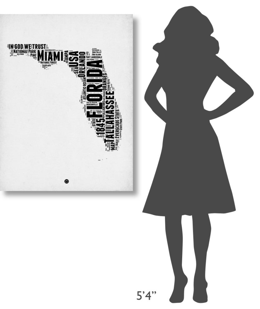 "Florida Word Cloud 2" Fine Art Print