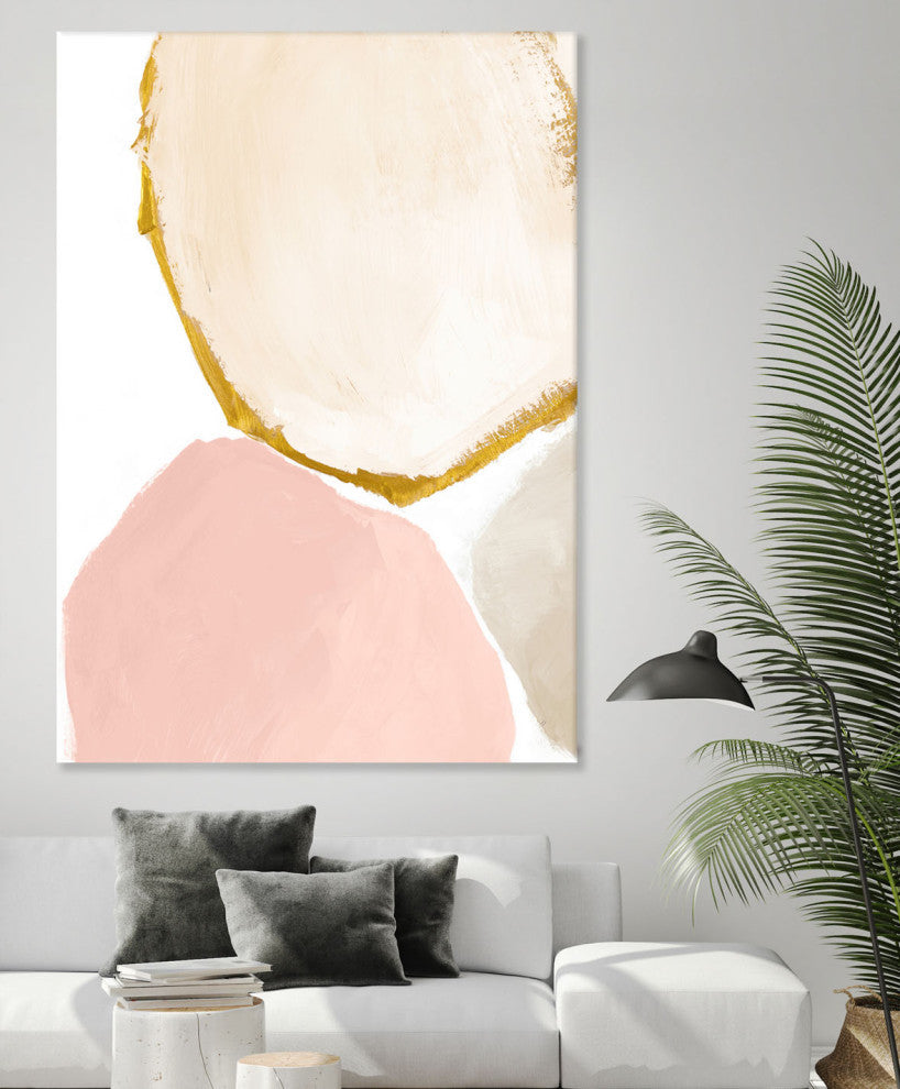 Blush All Year Round Abstract - 72 x 54 by Lanie Loreth