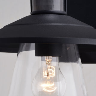 Westport Steel Black Motion Sensor Dusk to Dawn Outdoor Wall Light Coastal