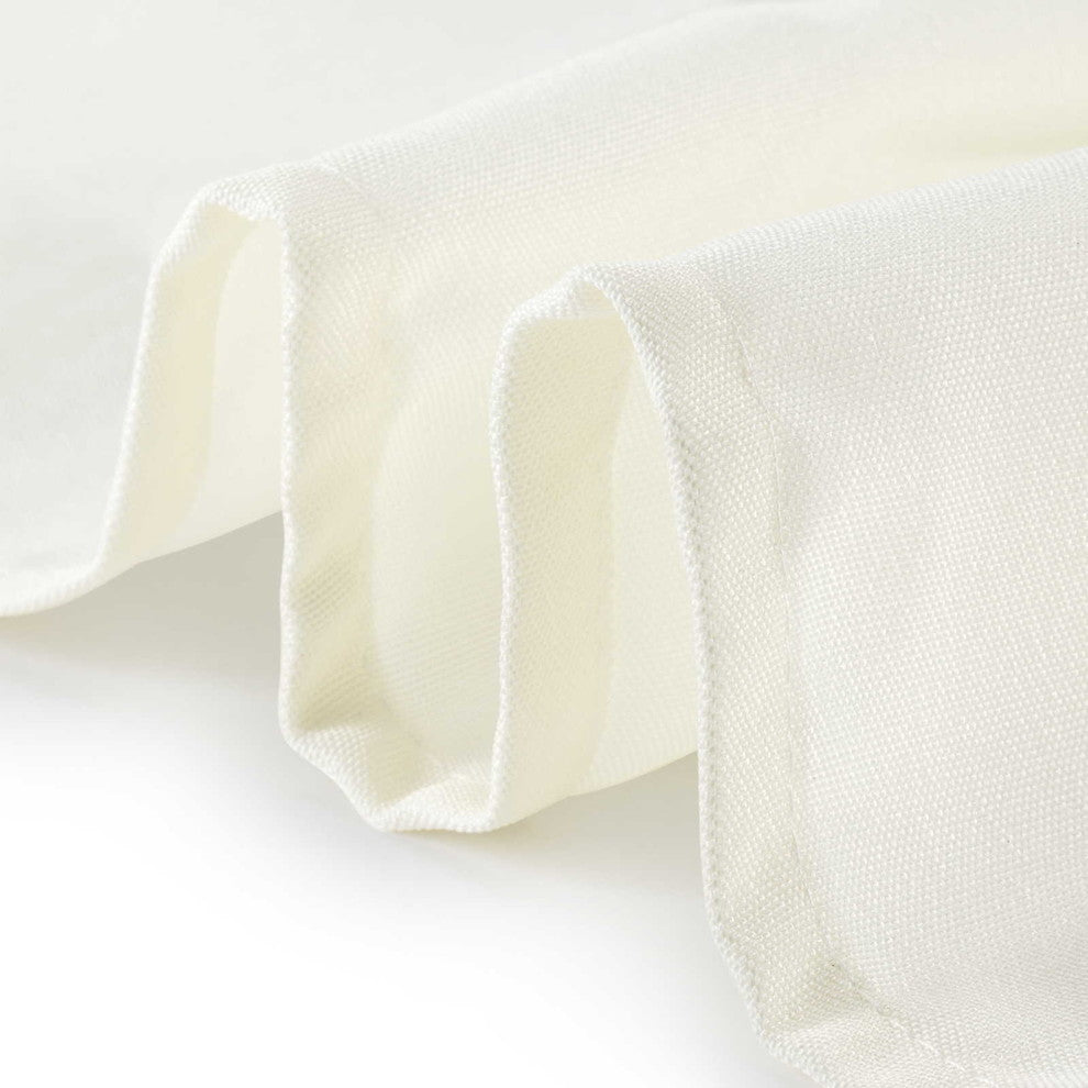 1 Dozen 17" Cloth Dinner Table Napkins for Weddings - Polyester Fabric Ivory