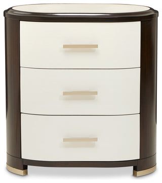Paris Chic Nightstand - Porcelain/Espresso