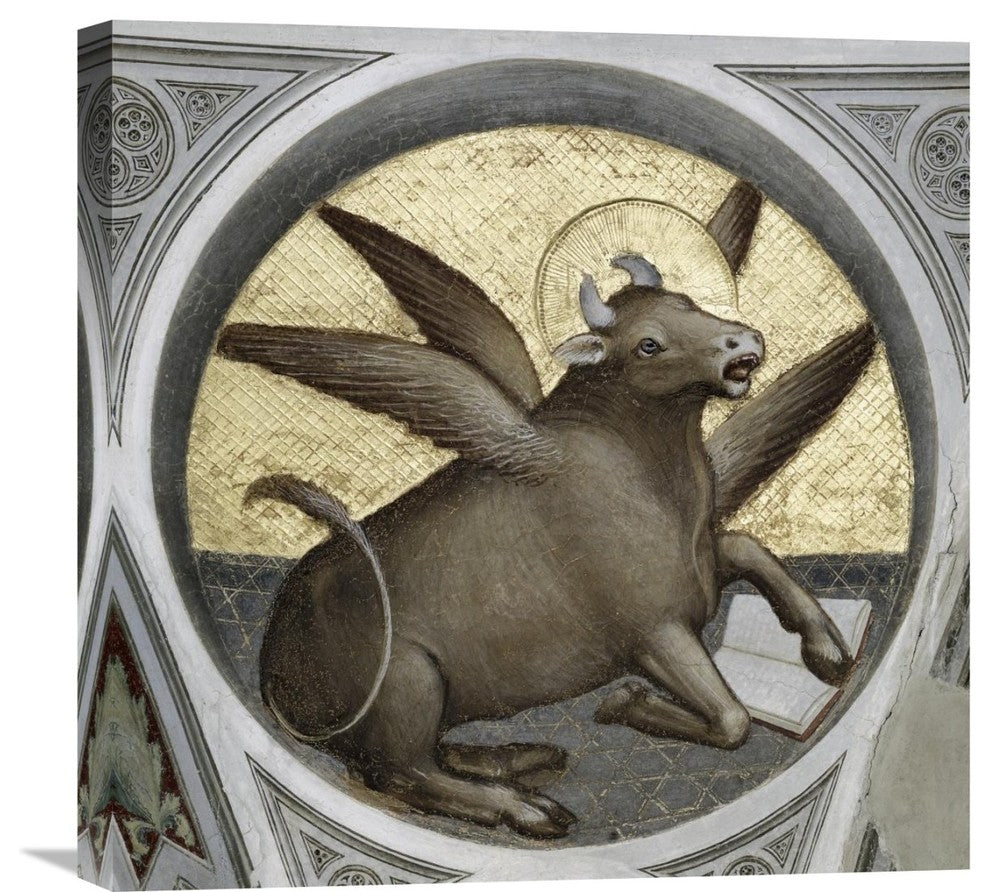 "Saint Luke As An Ox" Stretched Canvas Giclee by Giusto de Menabuoi, 22"x22"
