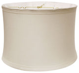 15" Snow Drum Trimmed Linen Lampshade