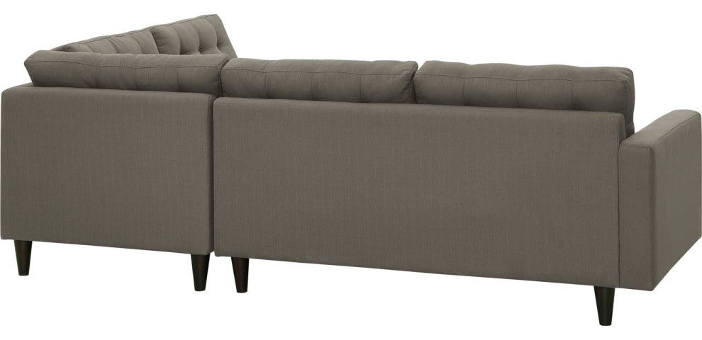 Granite Empress 2 Piece Upholstered Fabric Right Facing Bumper Sectional