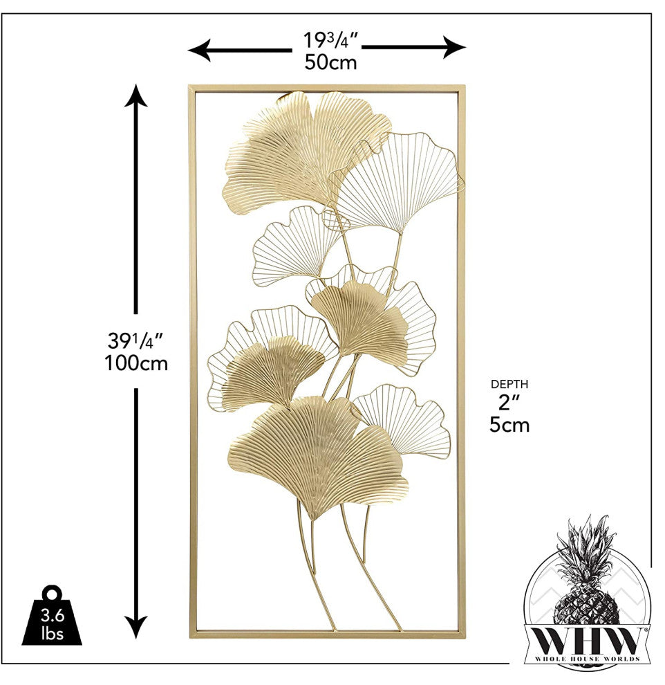 Gingko Leaves Wall Decor, 39.25 Inches