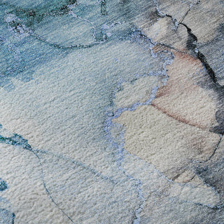 Premium Machine Washable Mayfield AMF520 Blue 5' x 7'6" Rug