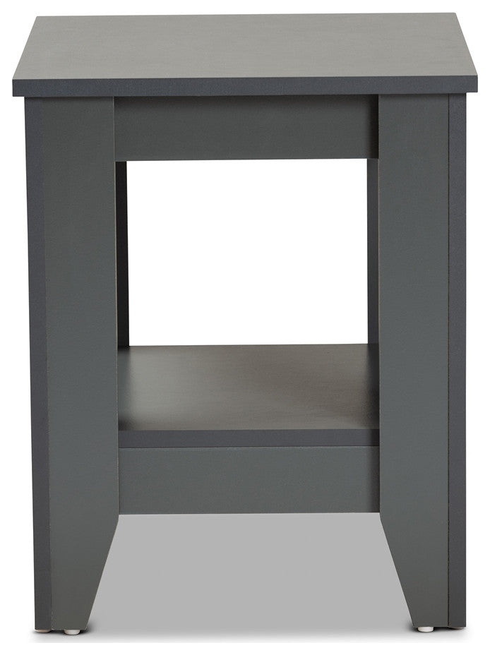 Modern Grey Finished Wood Living Room End Table