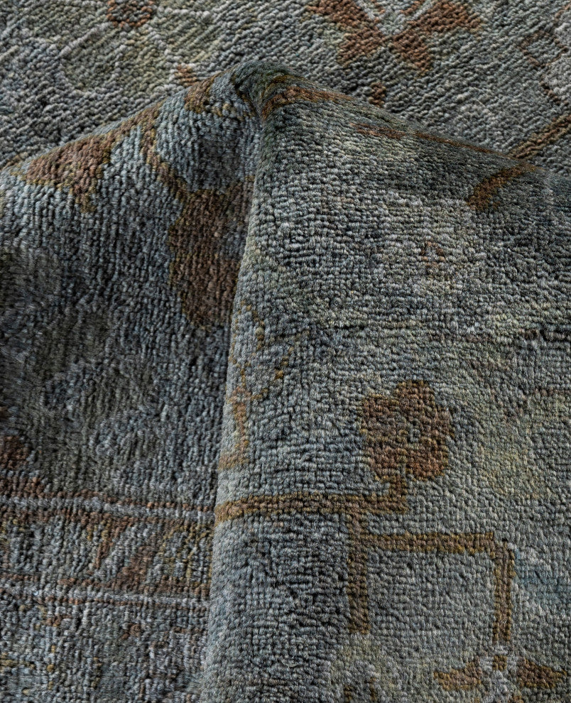 Overdyed One-of-a-Kind Hand-Knotted Area Rug Gray, 10' 1" x 13' 9"