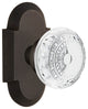 Cottage Plate Passage Crystal Meadows Knob, Oil-Rubbed Bronze, 2.75"