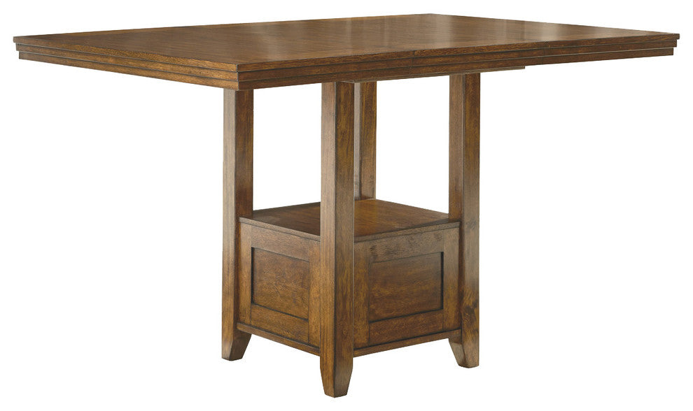 Ralene Rectangular Dining Room Counter Extension Table, Medium Brown