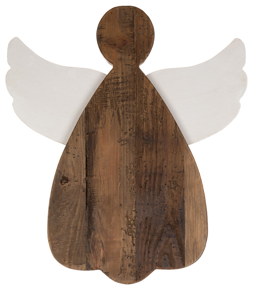 Wooden Angel Wall Hanging, Set of 2