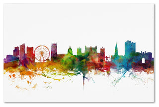 'Nottingham England Skyline II' Canvas Art by Michael Tompsett