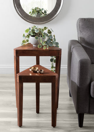 Talcott Wood Nesting Table Set, Walnut Brown 2 Piece