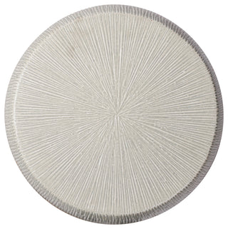 Sunburst Olive Semi-Gloss Ceramic Patio Stool