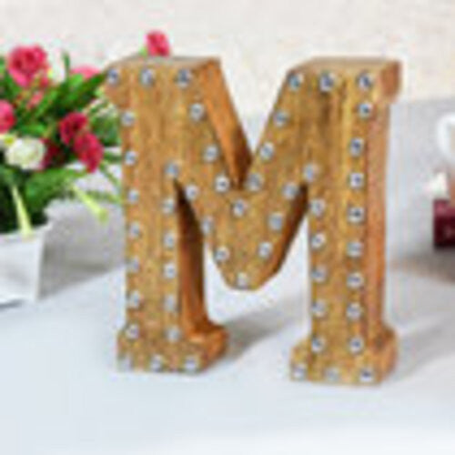 Handmade Eco-Friendly Wall Decor Alphabet Letter Block, 1.3x7.8x7.5