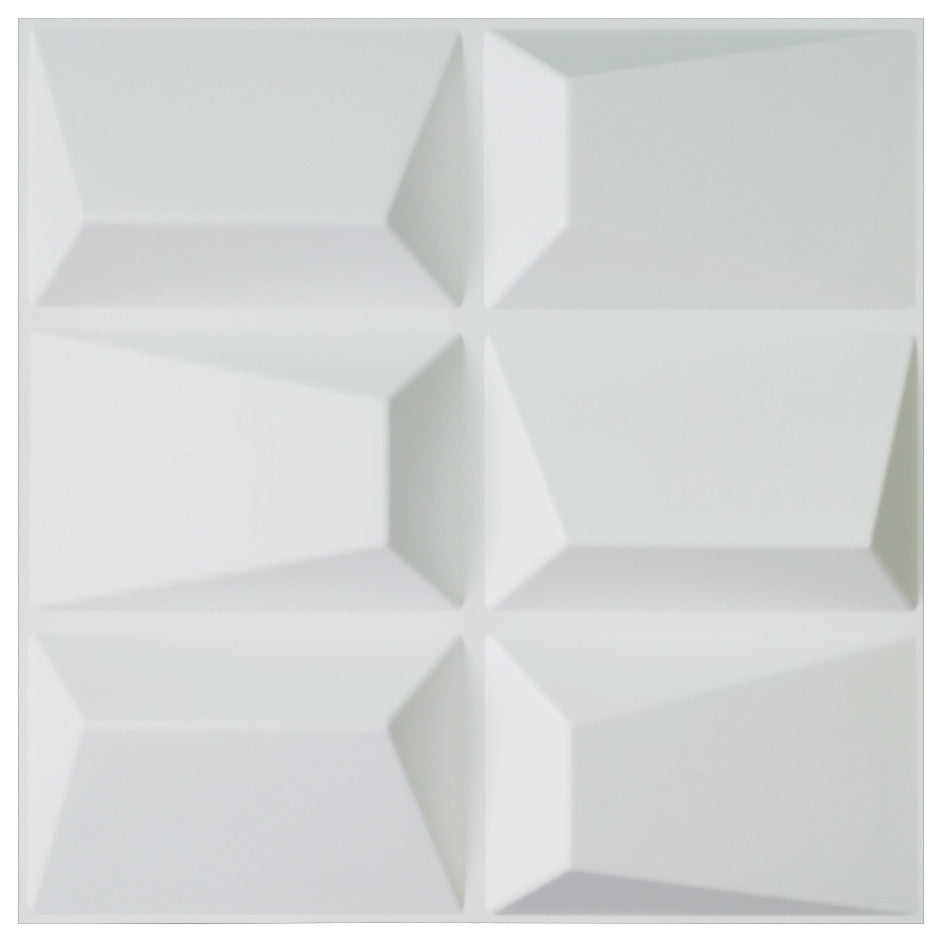 19.7" x 19.7" Art3d Interior 3D Wall Designs White 3D Wall Panels, Set of 12