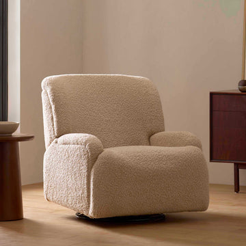 Winslow Extra Wide Recliner and Swivel Glider, Chai Shearling