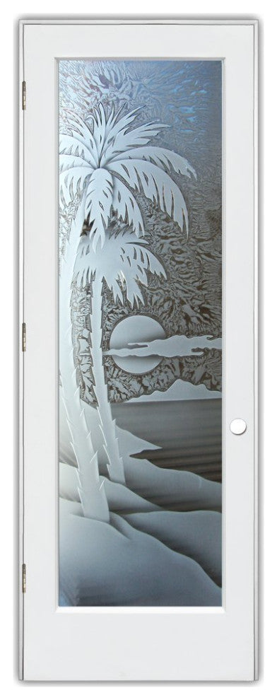 Interior Prehung Door or Interior Slab Door - Palm Sunset - Primed - 24" x...