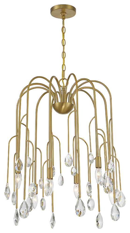 Anholt 6-Light Chandelier, Noble Brass