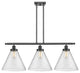 Innovations 916-3I-BK-G44-L Cone 12" 3 Light Island Light, Matte Black