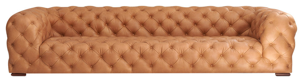 Divani Casa Dexter, Transitional Camel Tufted Sofa